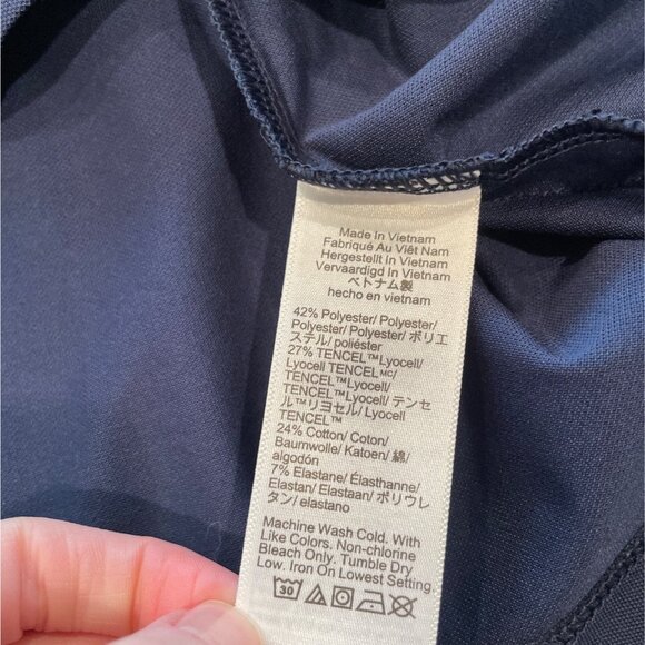 NWT J.Crew Men's Sz M Performance Piqué Polo Shirt Evening Sky Navy Blue - Picture 8 of 9